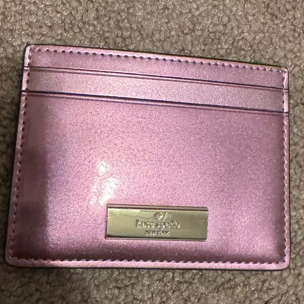 Kate Spade Stylish Metallic pink change and card holder